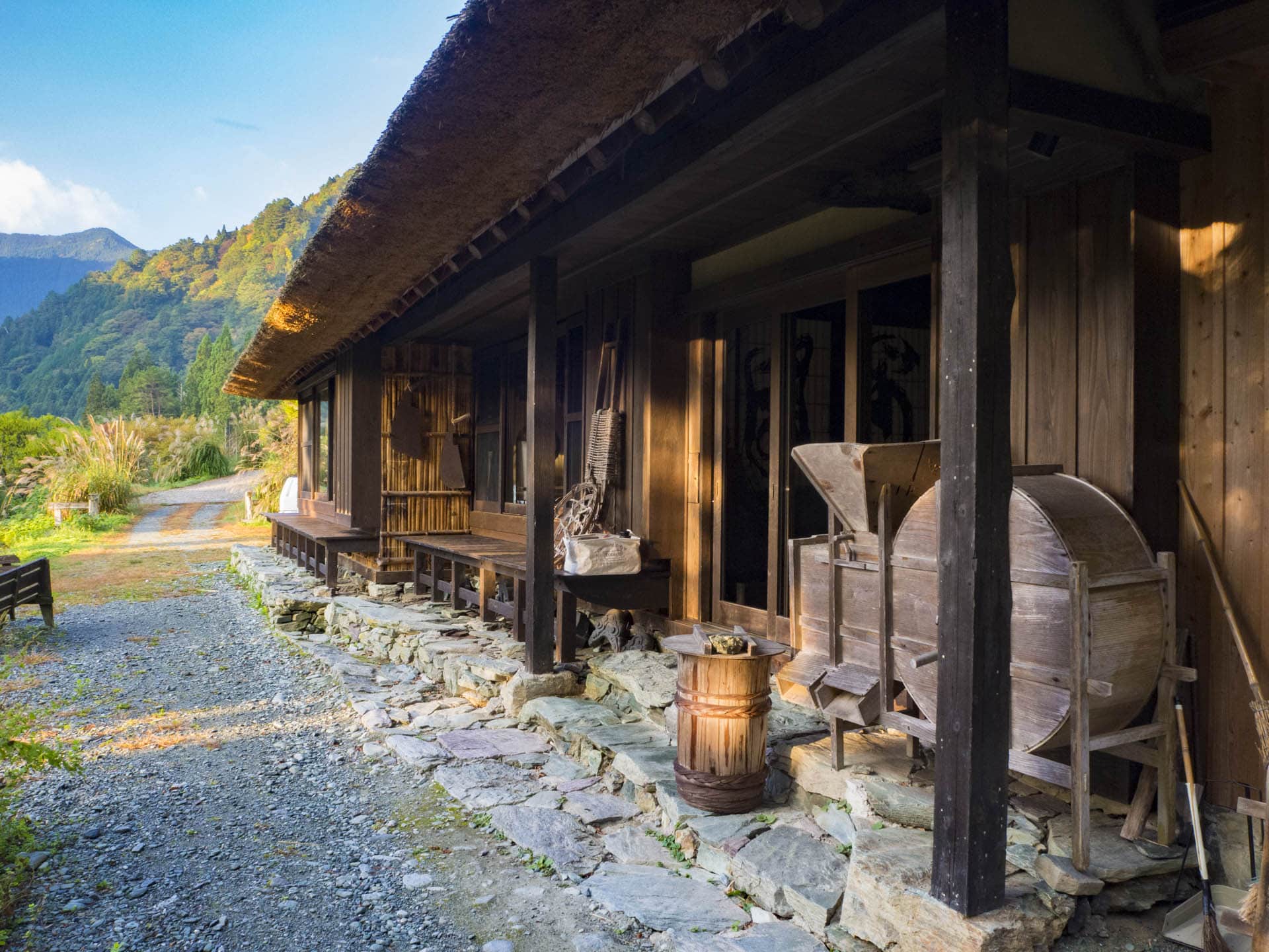 A three-hundred-year-old traditional Japanese farmhouse, ours for three nights with Lynn and Ward