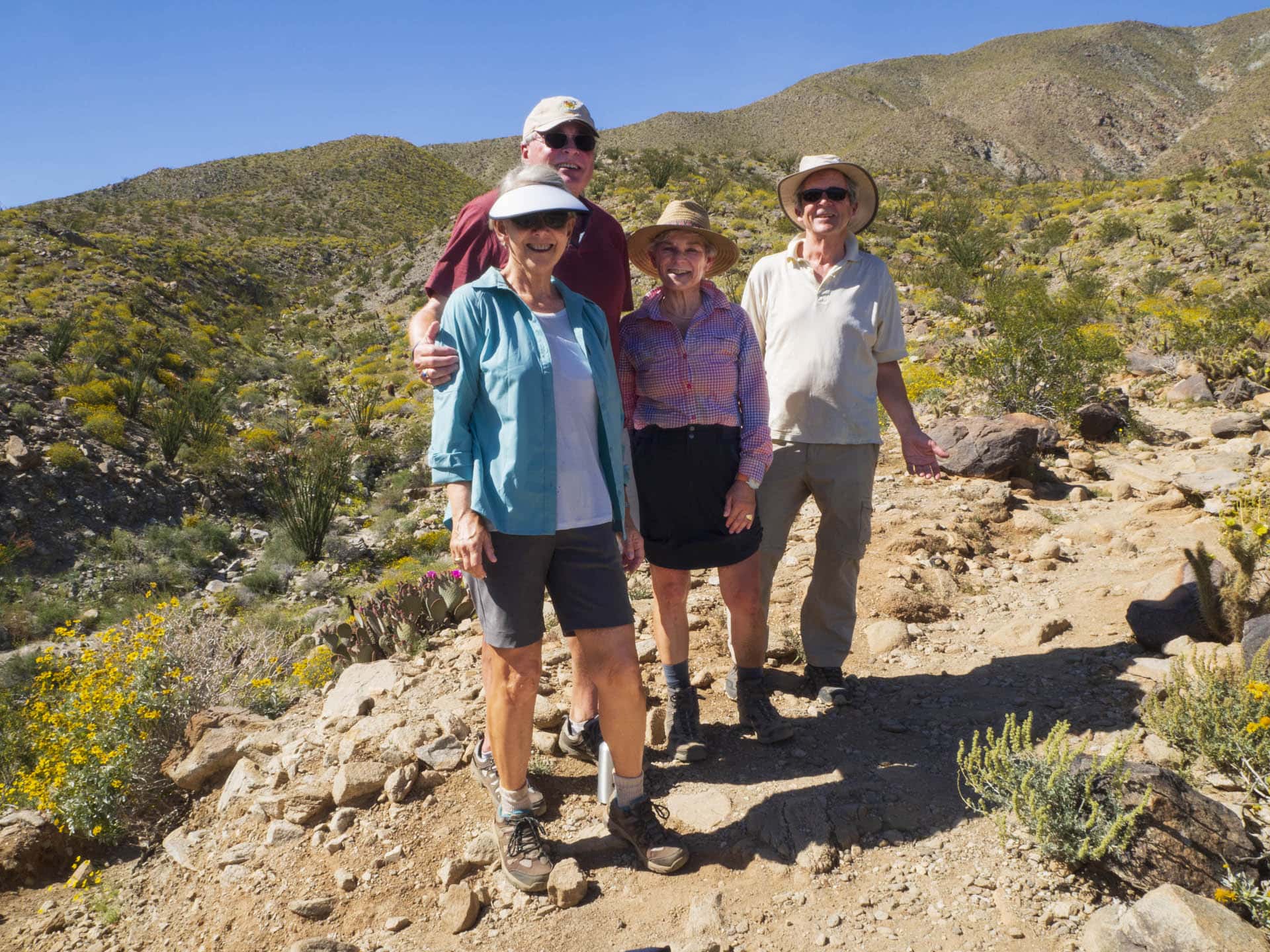 Hiking the Cats Loop Nature Trail with friends in the Anza-Borrego Desert State Park