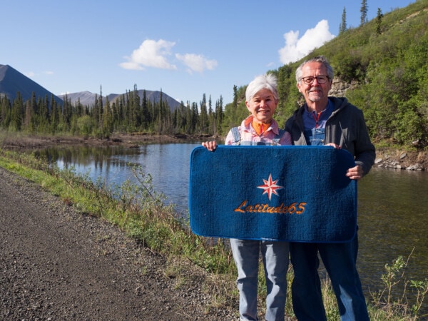 At the intersection of the Dempster Highway and Latitude 65 N